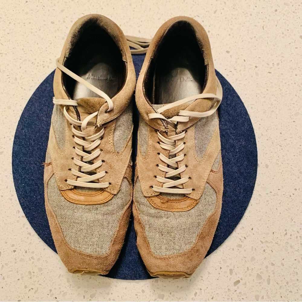 Massimo Dutti Men’s Trainers Sneakers in Brown and Gray